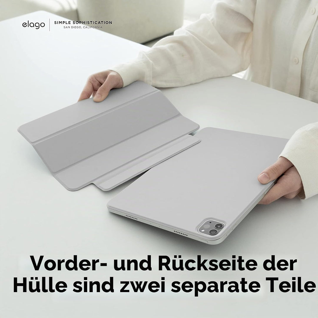 elago Magnetische Folio Hülle für iPad Air 10.9" 5., 4. Gen - Rückwand kann an Metallmaterialien bef