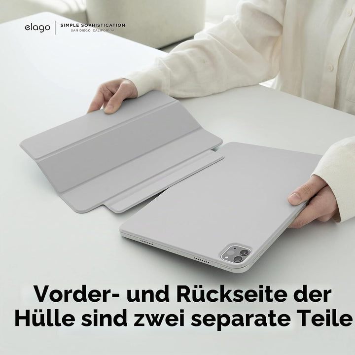 elago Magnetische Folio Hülle für iPad Air 10.9" 5., 4. Gen - Rückwand kann an Metallmaterialien bef
