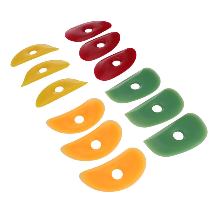 Mudtool, Tonwerkzeuge, 12 Stück, Keramik-Gummi-Ton-Keramikrippen, Silikon-Bildhauerwerkzeuge, Weiche
