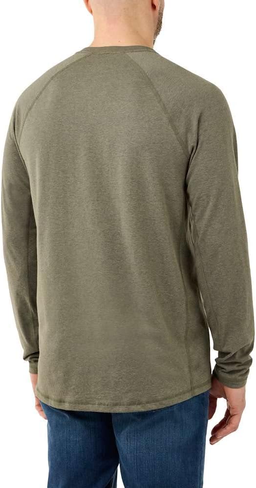 Carhartt Herren Langarmshirt Force Flex Pocket S Basil Heather, S Basil Heather