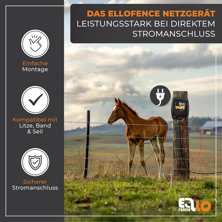 Weidezaungerät 230V M15 | Extra Starkes &amp; leises Elektrozaungerät | Wetterfestes Stromzaungerät für