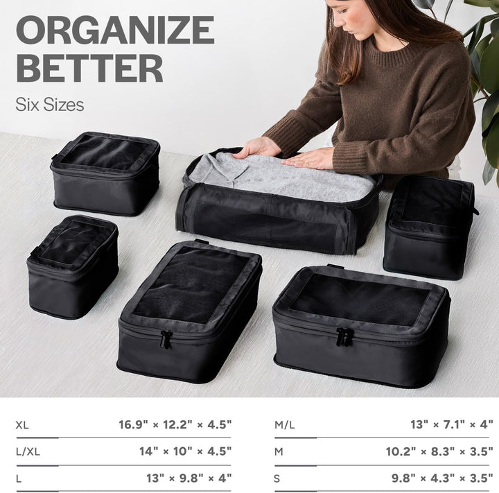 Aerotrunk Kompressions-Verpackungswürfel für Koffer – Doppelreissverschluss, Kompressionsgepäck-Orga
