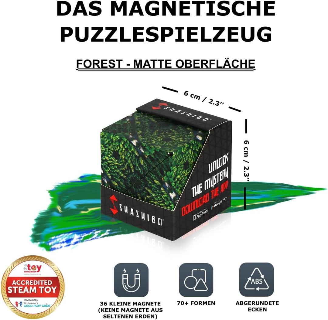 Shashibo Formwechsel-Box – Preisgekrönter, patentierter Zappelwürfel mit 36 Seltenerdmagneten – läss