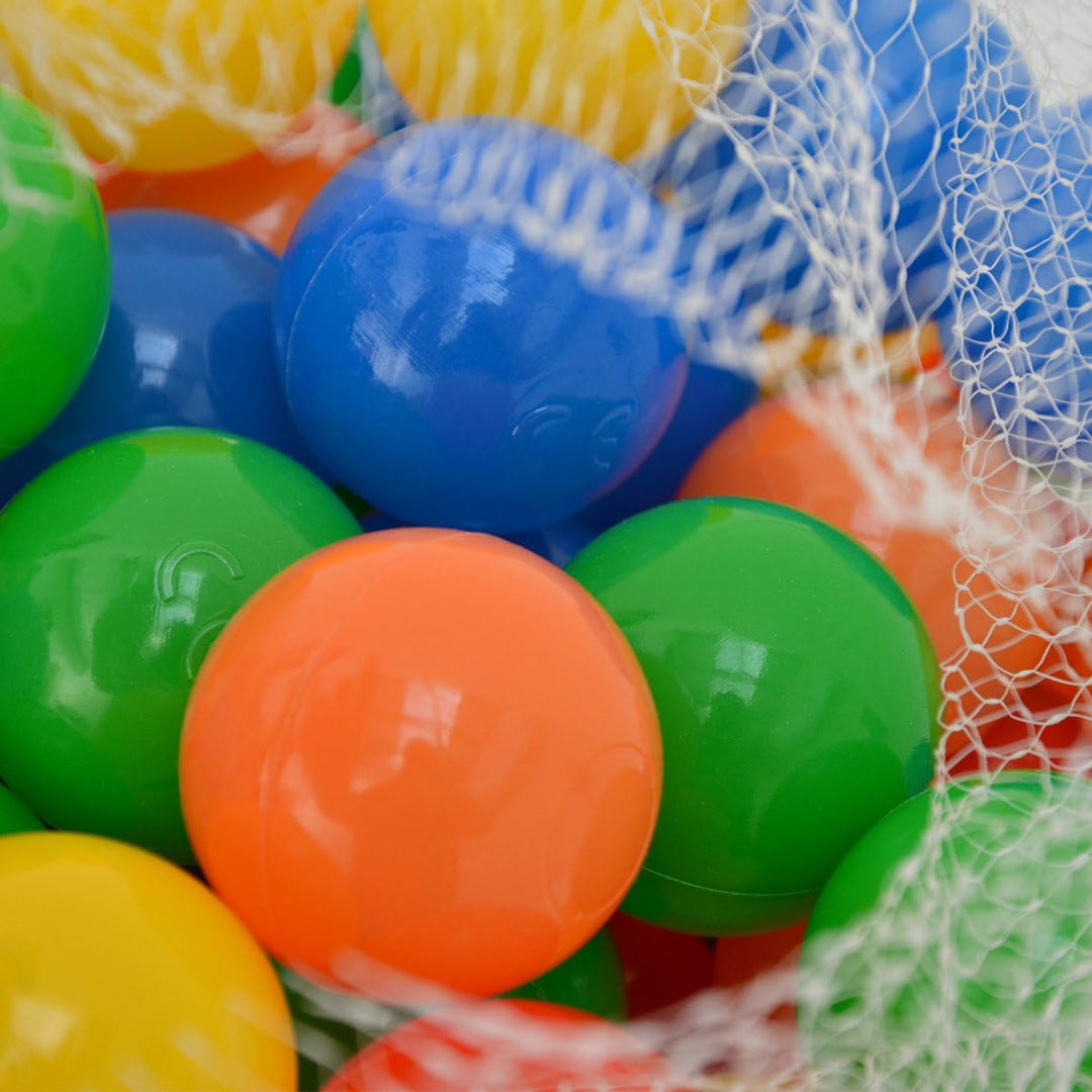 LittleTom 120 Bunte Bälle für Bällebad 5,5cm Babybälle Plastikbälle Baby Spielbälle, 120
