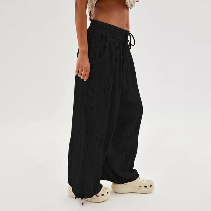 Chanpning Hose Damen Sommer Grosse Grössen Leicht Lang Stoffhose Lockere Hose Damen Sommer Damen Ste