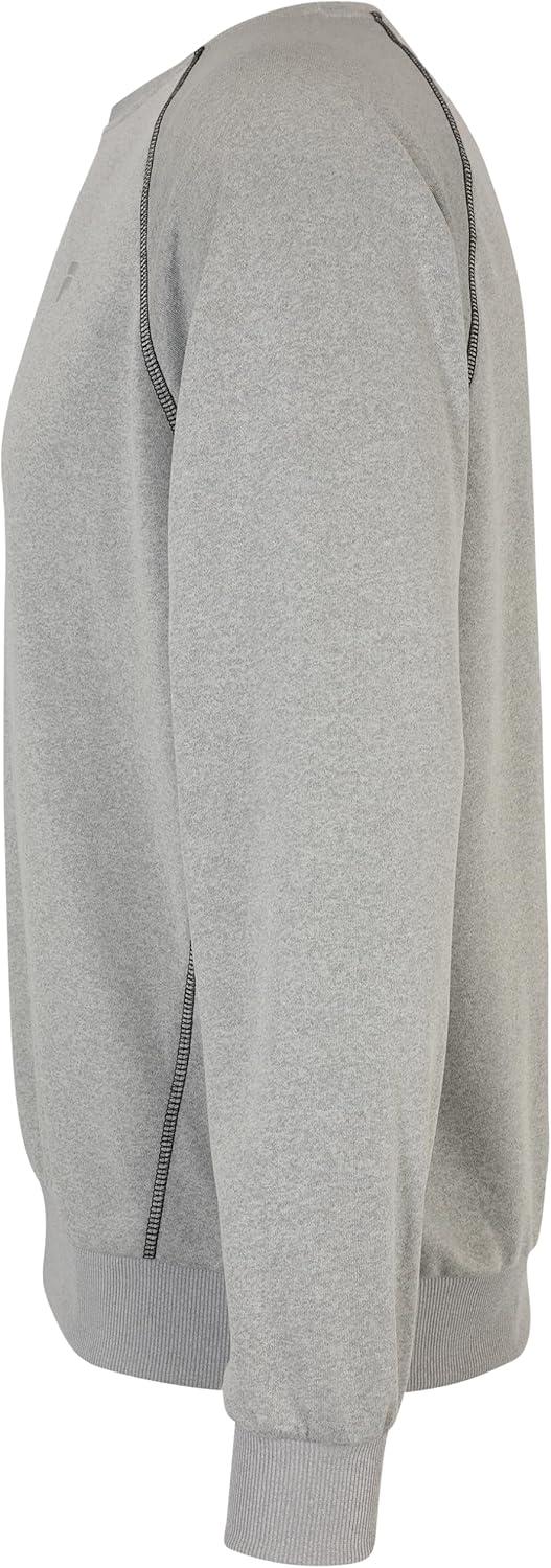 FILA Herren Landin Raglan Crew Langarm Shirt XXL Light Grey Melange, XXL Light Grey Melange