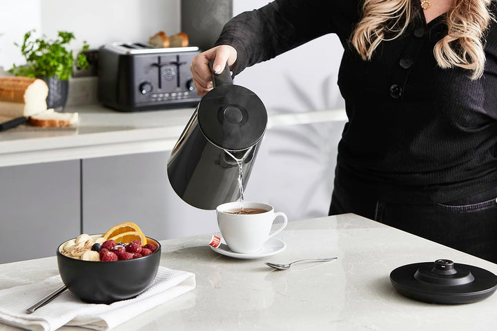 Swan Alexa Wasserkocher WIFI Smart Kettle 1,5L, mit Temperatureinstellung, Schwarz, Kabellos, LED-To