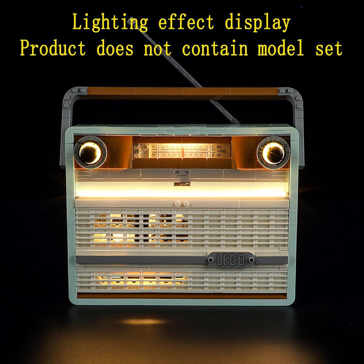 GEAMENT LED Licht-Set Kompatibel mit Lego Retro-Kofferradio - Beleuchtungsset für Icons 10334 Retro