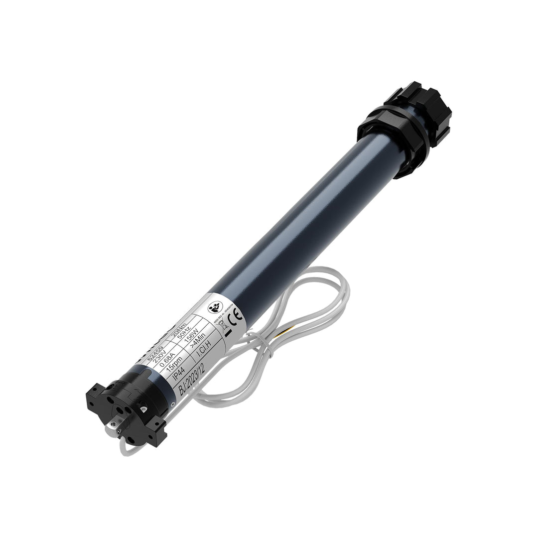 Wiltec Rollladenmotor 156W 20 Nm mit mechanischem Endabschalter & Schutzart IP44 SW60, Motor für ele