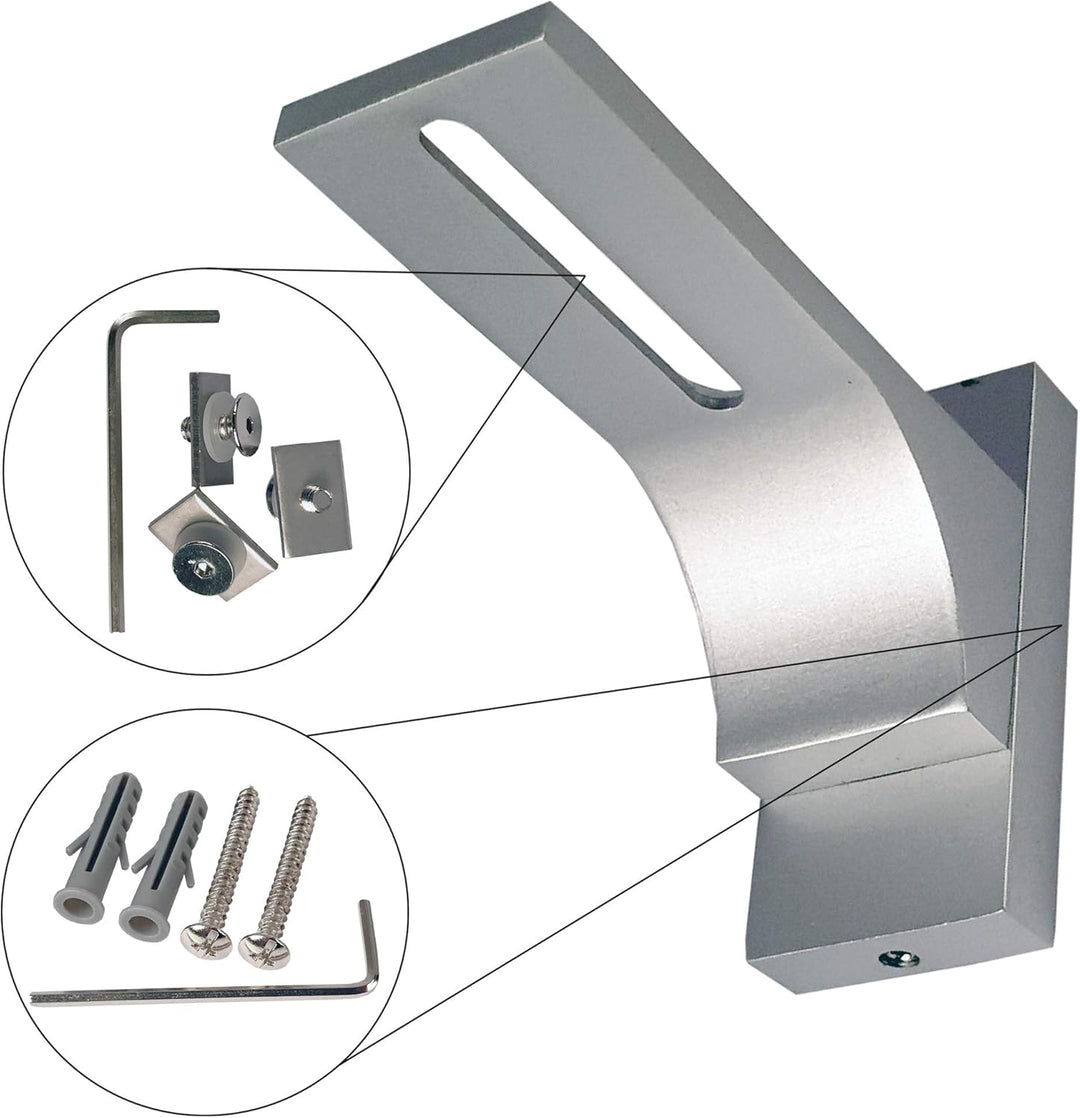 Vorhangschiene "silber" aus Aluminium, alle Längen bis 480cm möglich, Flache Gardinenschiene (7mm),