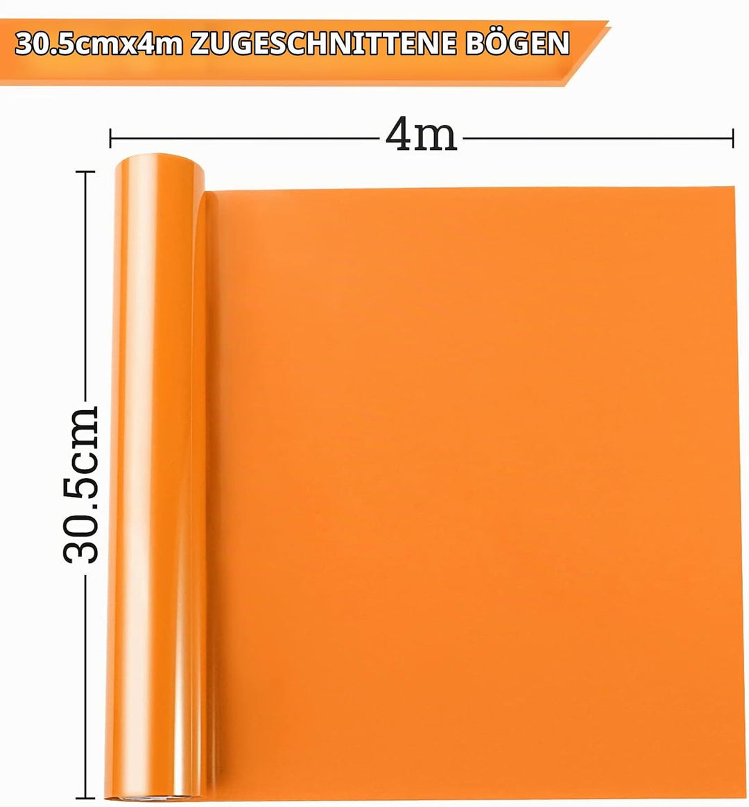 NANAPLUMS Plotterfolie Textil, 30.5cm×4m Flexfolie Plotter Textil, Bügelfolie für Textilien Transfer