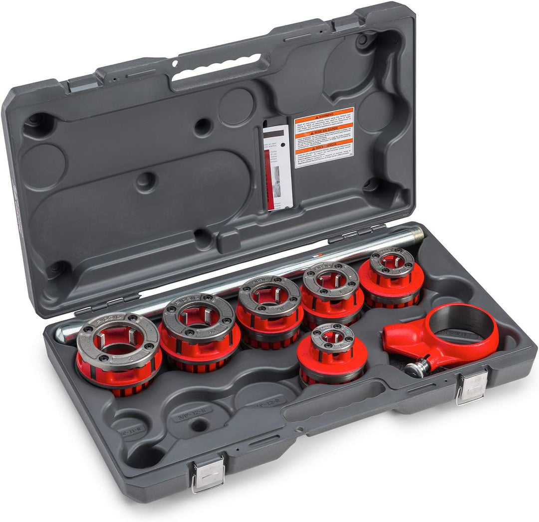 RIDGID 36475 Modell 12-R Ratschen-Gewindeschneider Set 1/2 bis 2 Zoll NPT, Set