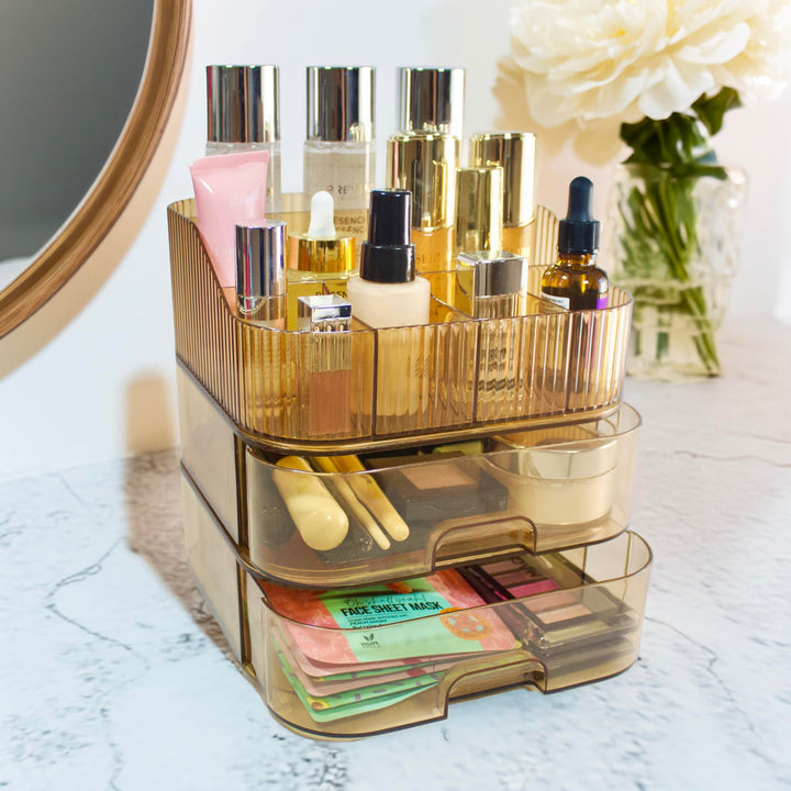 Schminktisch organizer - Make up Organizer mit Schubladen - Kosmetik Organizer - Parfüm Organizer -