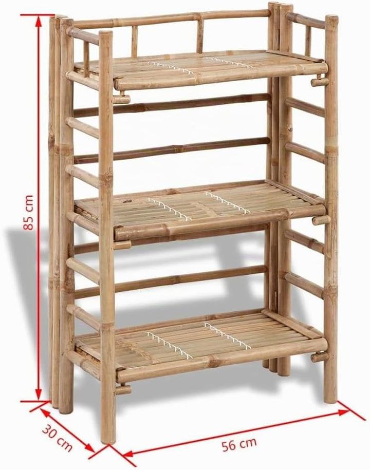 vidaXL Blumenregal Bambus Holzregal Standregal Pflanzregal Bücherregal Regal
