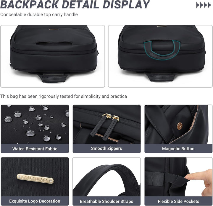 GOLF SUPAGS Laptop Rucksack für Damen Casual Daypack für Reise Arbeit Schulrucksack Teenager passend