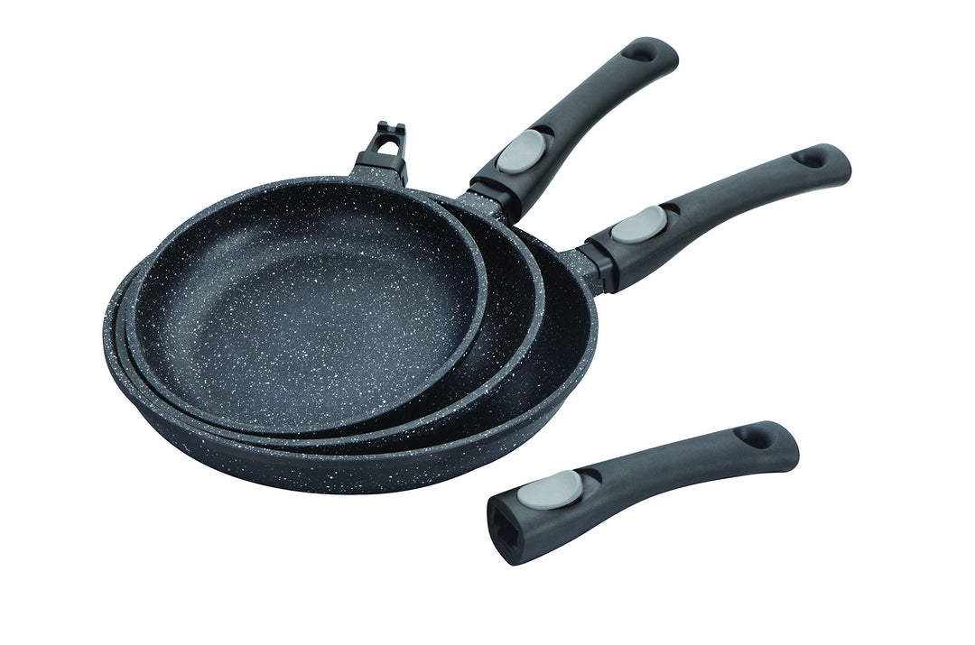 Napoleon CUI01194 Pfannenset, 20/24/28 cm, abnehmbarer Griff, 3 Stück