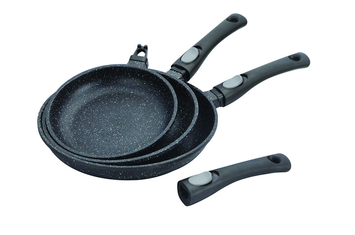 Napoleon CUI01194 Pfannenset, 20/24/28 cm, abnehmbarer Griff, 3 Stück