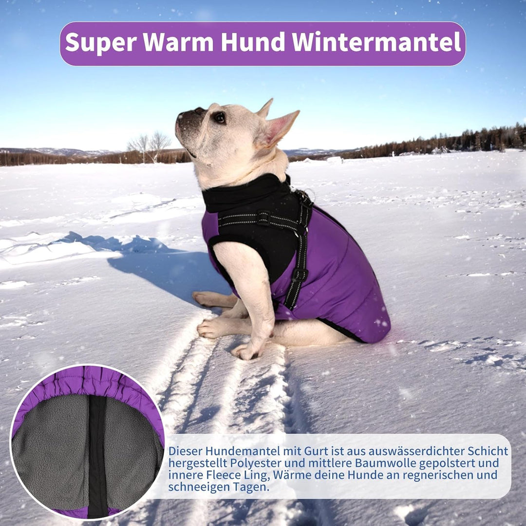 Hundemantel Hundejacke Winter Wasserdichter Hundemantel Kleiner Hundemantel Welpen Harness Hundemant