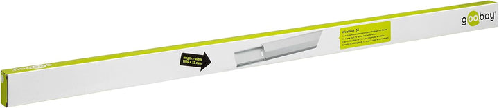 Goobay 90727 Halbrunder Aluminium-Kabelkanal, 33 mm, Länge 1, 1 m Kabelkanal Weiss, Kabelkanal Wei&#