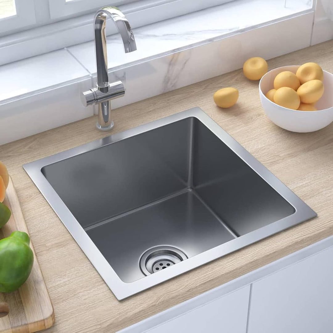 Tidyard Handgemachte Einbauspüle mit Sieb Küchenspüle Spülbecken Edelstahlspüle Edelstahl