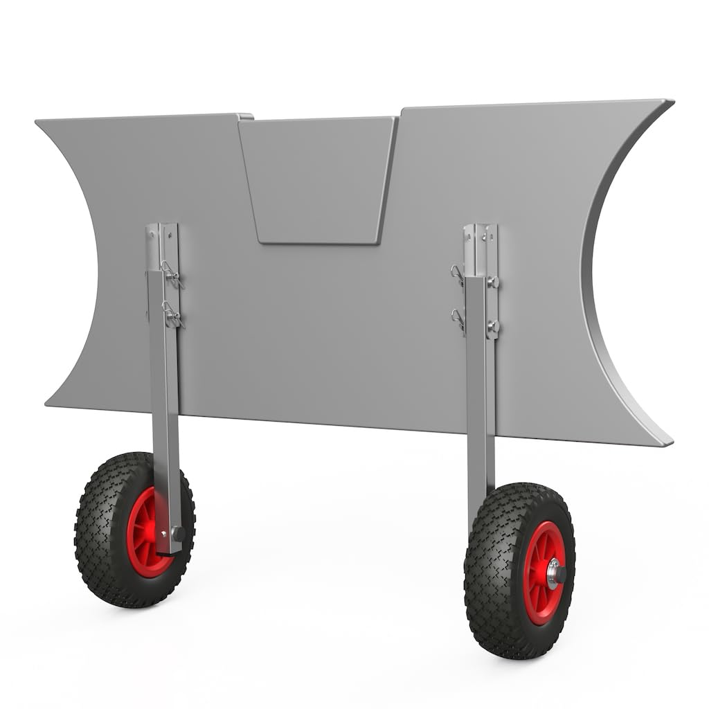 SUPROD Heckräder Slipräder Schlauchbooträder Transporträder klappbar Edelstahl ET200 schwarz/rot, sc