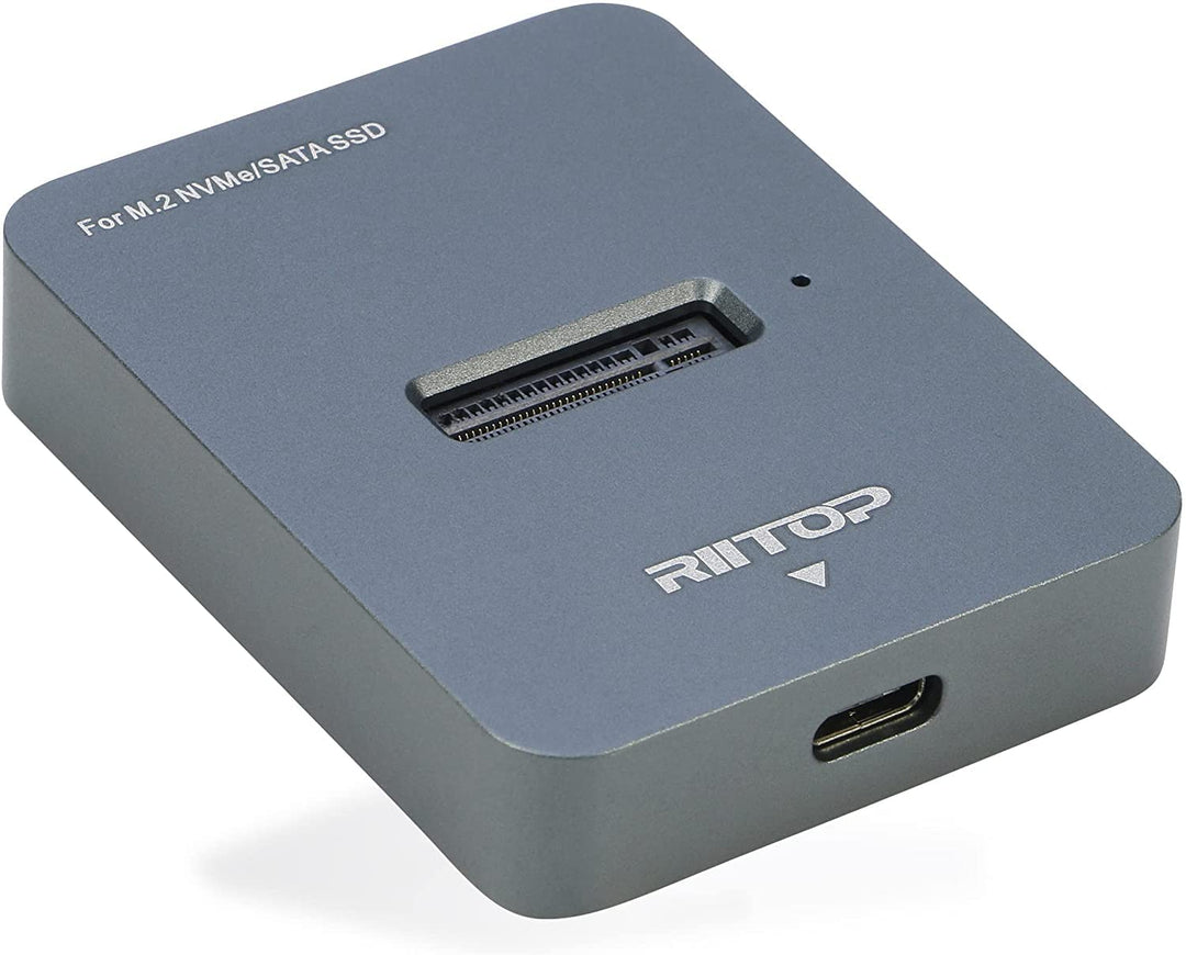 RIITOP M.2 auf USB-Dockingstation, RIITOP M.2 NVMe SSD auf USB-C-Lesegerät-Adapter für M.2 M Key NVM