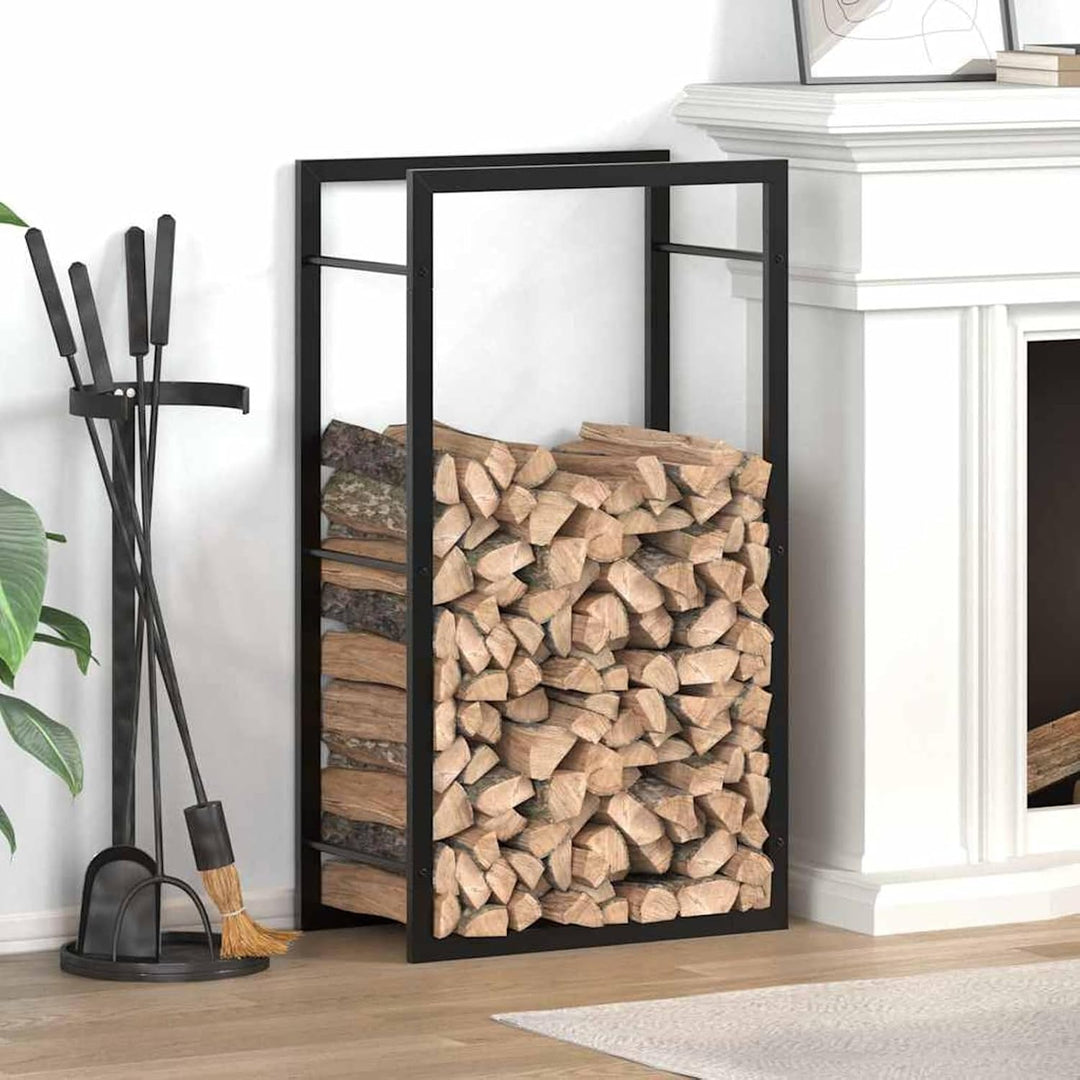 Gecheer Kaminholzregal Innen Metall Holzregal Kaminholz Innen Aussen Holzlager Holzunterstand für Ka