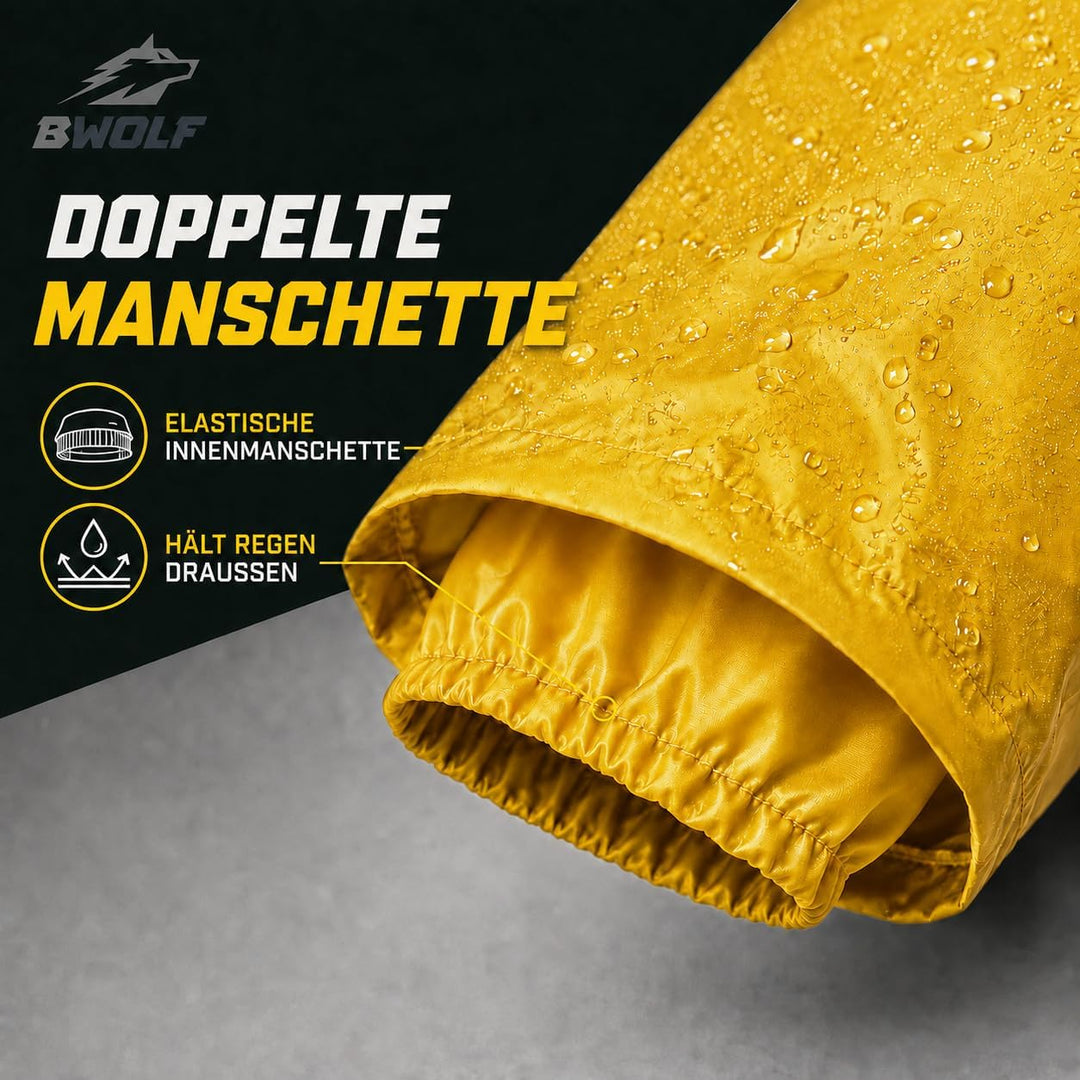 BWOLF POSEIDON Regenmantel Herren Regenmantel Wasserdichte Lange Regenjacke Outdoor Wiederverwendbar
