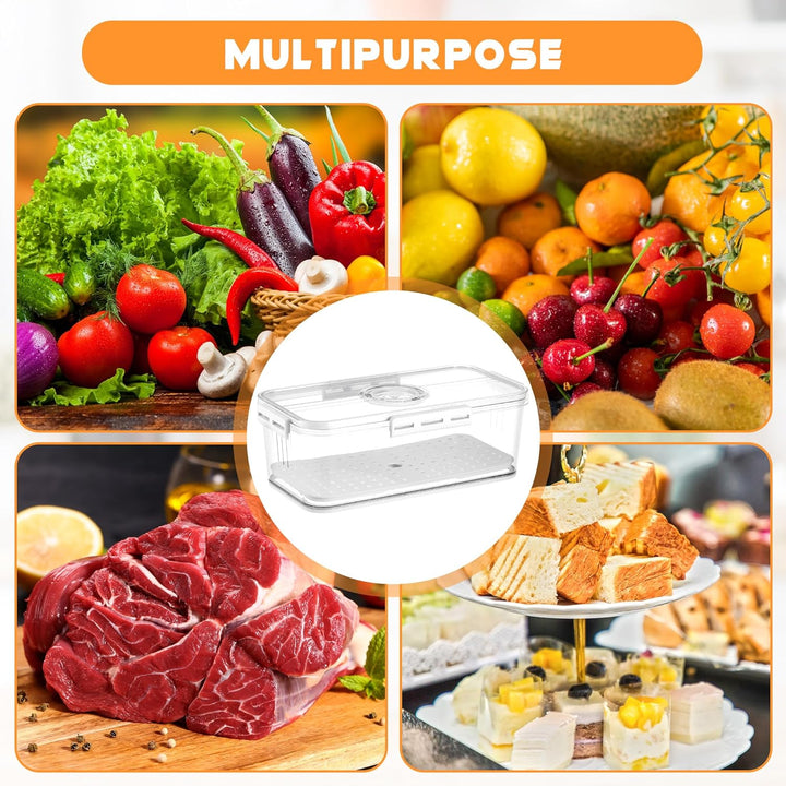 Hejo Brotkasten Gross, Transparente Brotbox, Brottopf aus PET Material, Timing Brotaufbewahrung, Toa