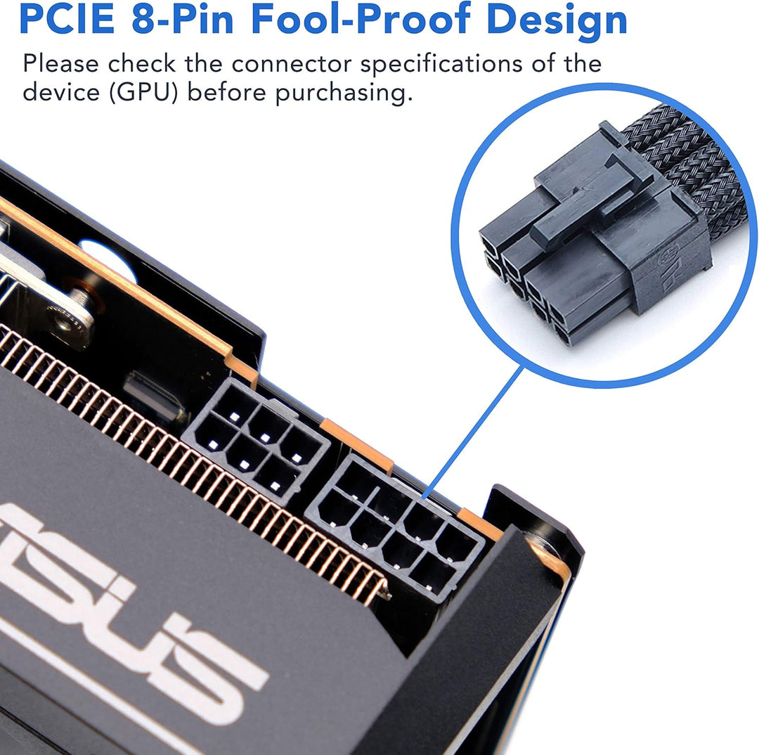 EZDIY-FAB Sleeved Cable - Kabelverlängerung für Stromversorgung mit Combs 24 PIN 8PIN 6PIN 4 + 4 PIN