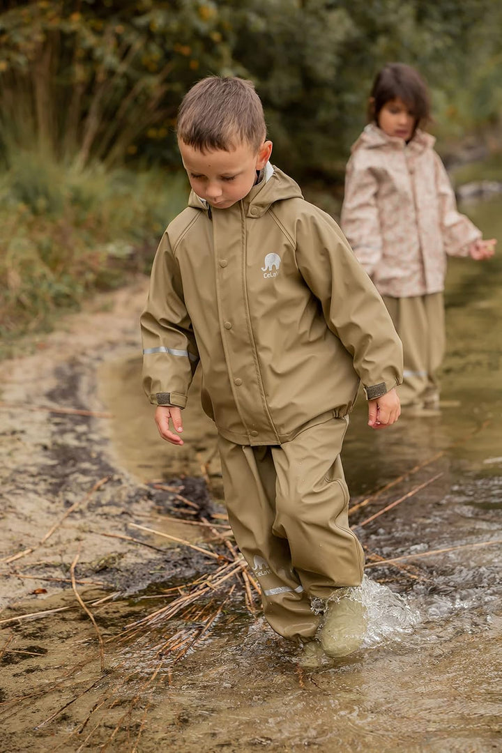 Celavi Unisex Basic Pu Rain Suit Regenjacke 100 Khaki, 100 Khaki