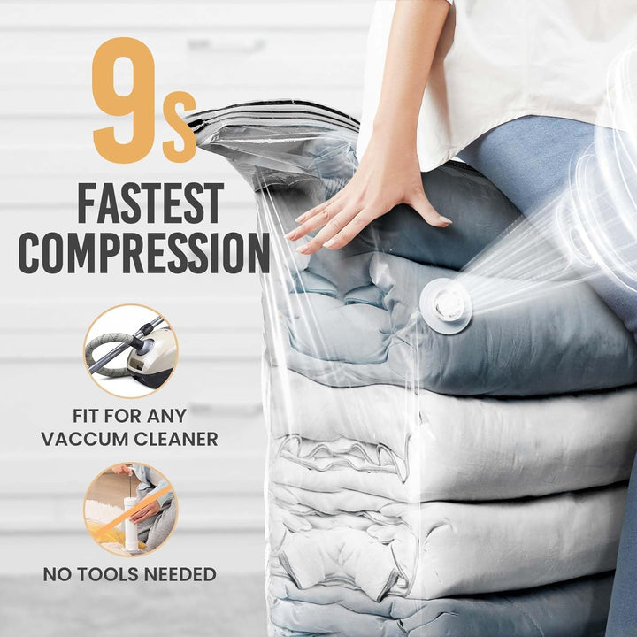 TAILI Vakuumbeutel für Kleidung Gross Würfel, 6 Jumbo Vakuumbeutel für Bettdecken Vacuum Bags for Cl