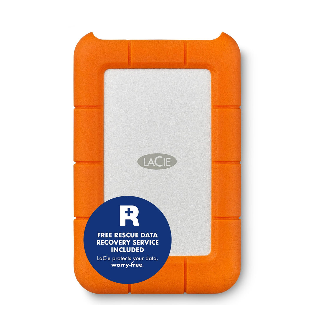 LaCie Rugged Secure 2TB tragbare externe Festplatte, 2.5 Zoll, PC & Mac, inkl. USB-C w/o USB-A Kabel