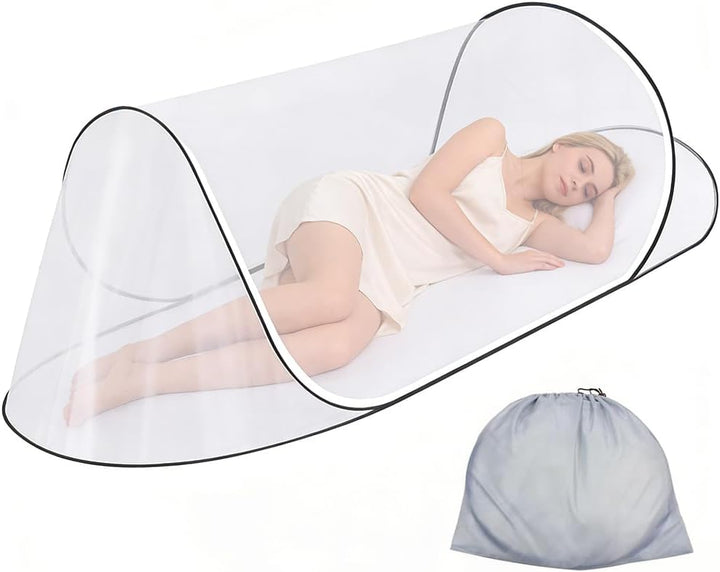 Moskitonetz Pop Up 200 x 80 x 56 cm, Faltbares Pop Up Moskitonetz Reise POP Up, Tragbares Campingzel