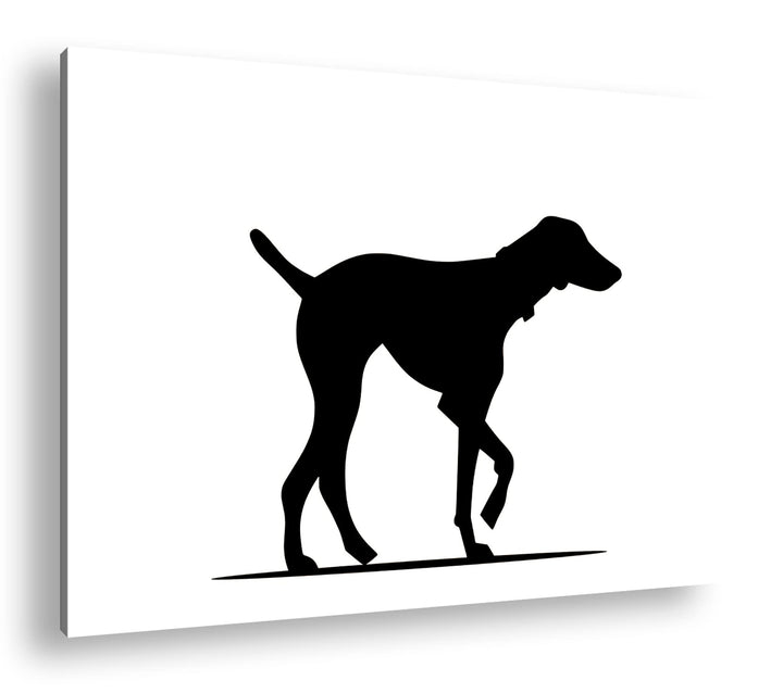 deyoli Hund beim spazieren Format: 80x60 Effekt: Sepia als Leinwandbild, Motiv fertig gerahmt auf Ec