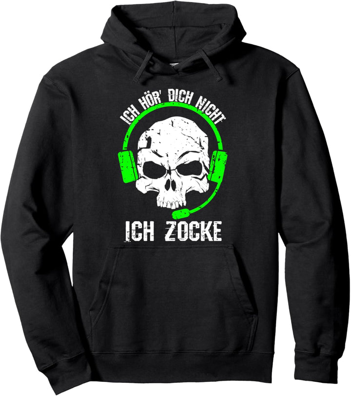 Ich hör dich nicht ich zocke Gaming Gamer Geschenk Pullover Hoodie