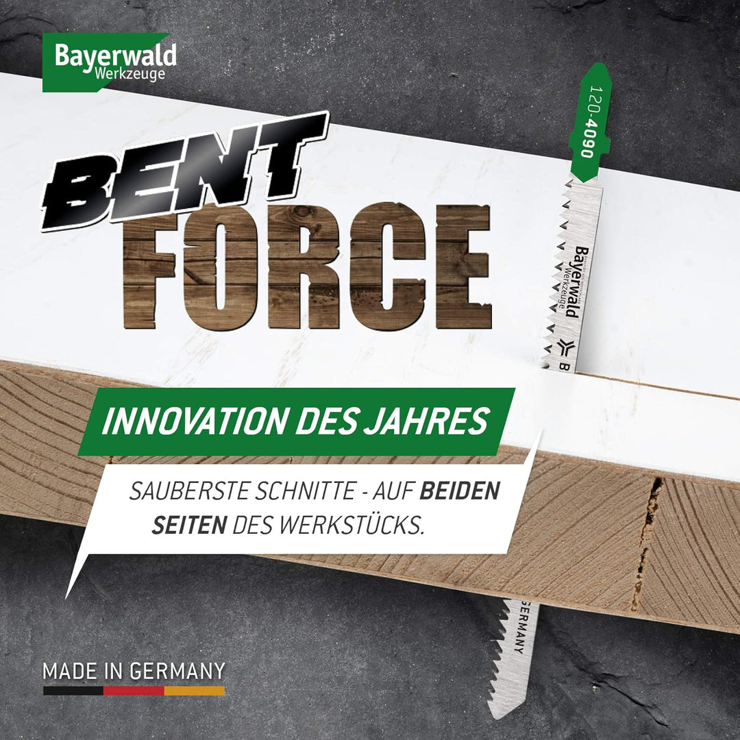 5x Bayerwald Werkzeuge Bent Force CV Stichsägeblätter 130 mm Länge | verz. Länge 105 mm | max. Schni