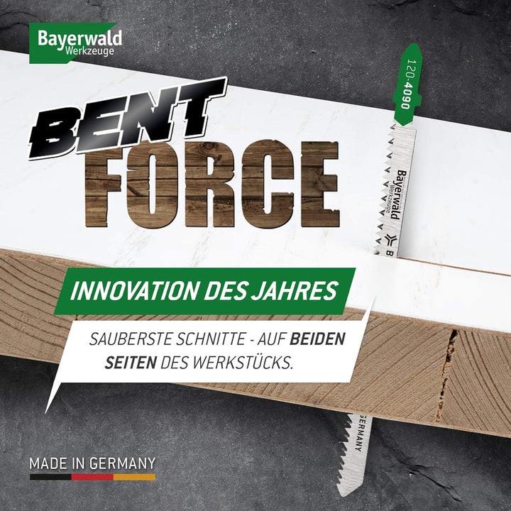 5x Bayerwald Werkzeuge Bent Force CV Stichsägeblätter 130 mm Länge | verz. Länge 105 mm | max. Schni