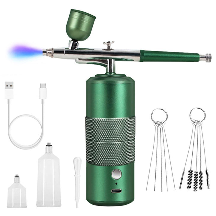 WANGCL Tragbares Airbrush-Set, 30 PSI Hand-Akku-Airbrush-Set, wiederaufladbar, Dual-Action-Mini-Airb