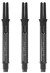 LSTYLE Dart Shafts: L-Shaft Carbon Silent - Spinning Dart Stems - Champagne Rings Included Schwarz /