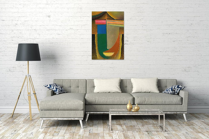 Printed Paintings Leinwand (60x80cm): Alexej von Jawlensky - Abstrakter Kopf: Afrika 60x80 cm, 60x80