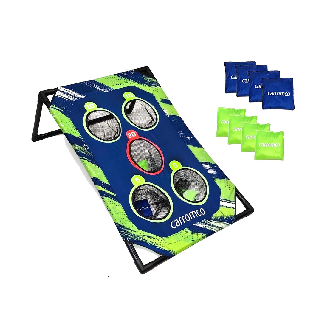 Carromco Bean Bag Toss I Wurfspiel für Garten &amp; Freizeit, mit 8 Bags | PARTYSPASS: Outdoor-Zielwurfs