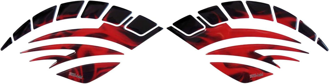 BIKE-label Tankpad Seitentank Motorrad Aufkleber Red Flammen 810010