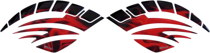 BIKE-label Tankpad Seitentank Motorrad Aufkleber Red Flammen 810010
