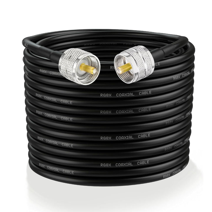 Superbat CB Koaxialkabel RG8X Koaxialkabel 50ft, UHF männlich zu männlich PL259 Kabel für Ham Shack