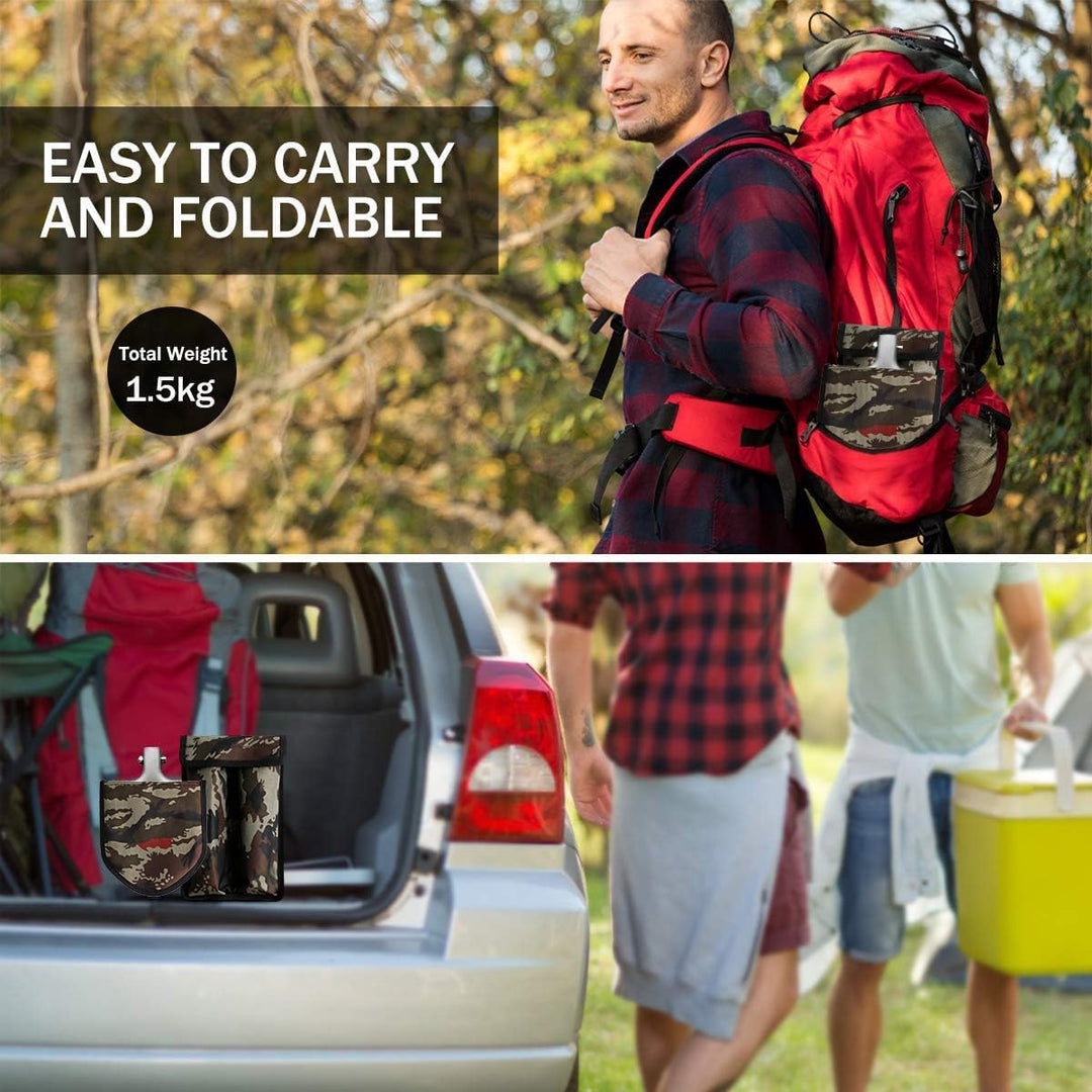 MOSFiATA Klappspaten 75cm Klappschaufel , 16 All-in-Function Survival Schaufel mit 2 Stück verstellb