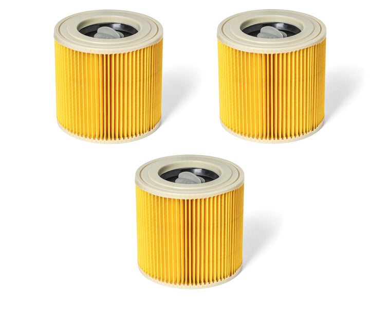 3x Filter für Kärcher Staubsauger Ersatz - Luftfilter kompatibel mit Kärcher WD3, WD2, WD1, MV3, MV2