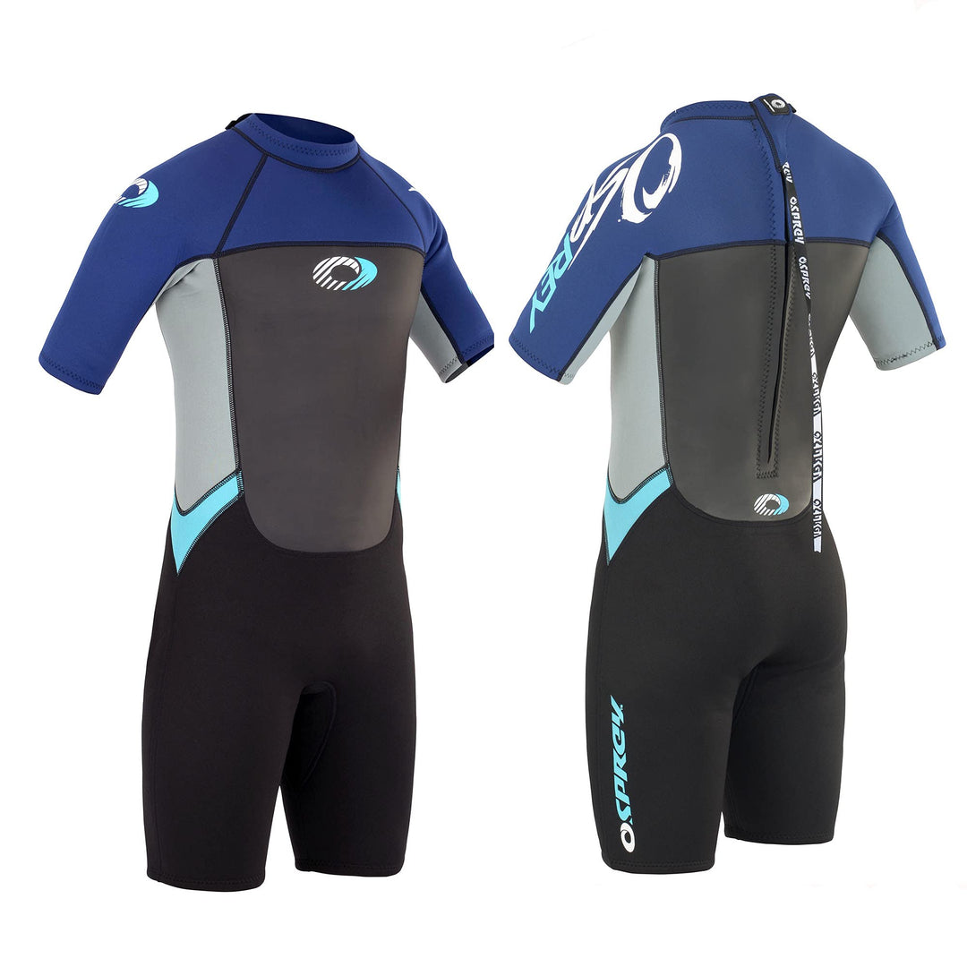 Osprey Herren Origin Shorty 3/2 mm Neoprenanzug Sommer, Herren, Origin Shorty 3/2 mm XXXL blau / wei