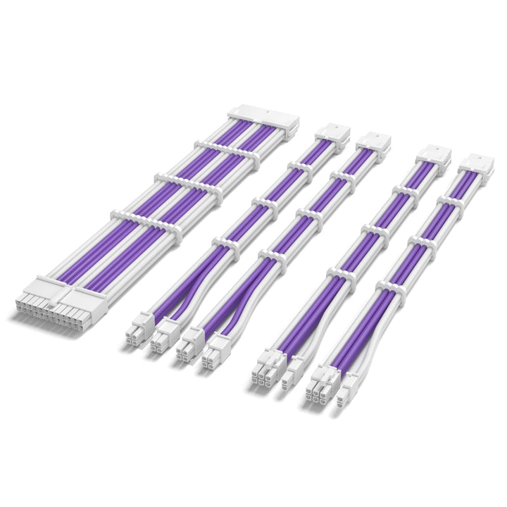 Sirlyr PSU Verlängerungskabel-Set, massgeschneidertes ummanteltes Netzteilkabel Mod für PC Build 16A