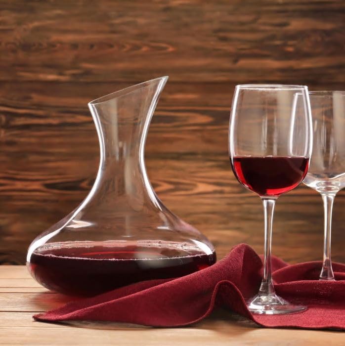 Ma Maison Weindekanter Set 1,6 lt -Widerstandsfähiges Glas - für Rotwein Weisswein Widerstandsfähige